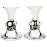 Pair of  Rare Walter Meyer Sterling Candlesticks