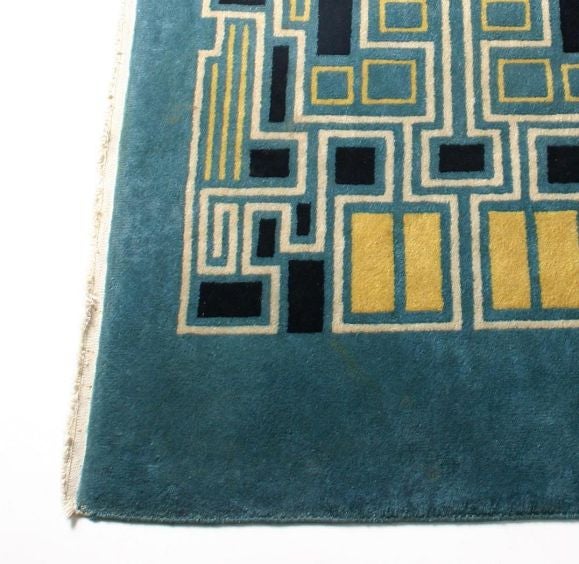 Mid-20th Century Art Deco Modernist Chinese Carpet