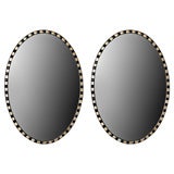 Antique Pair of Irish Oval Waterford Mirrors