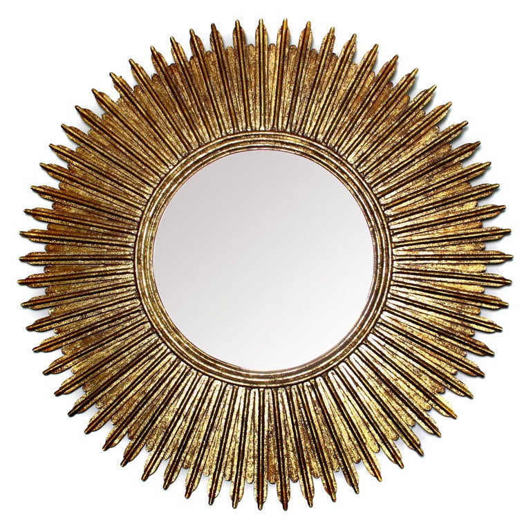 Dramatic and Very Large Sunburst Mirror