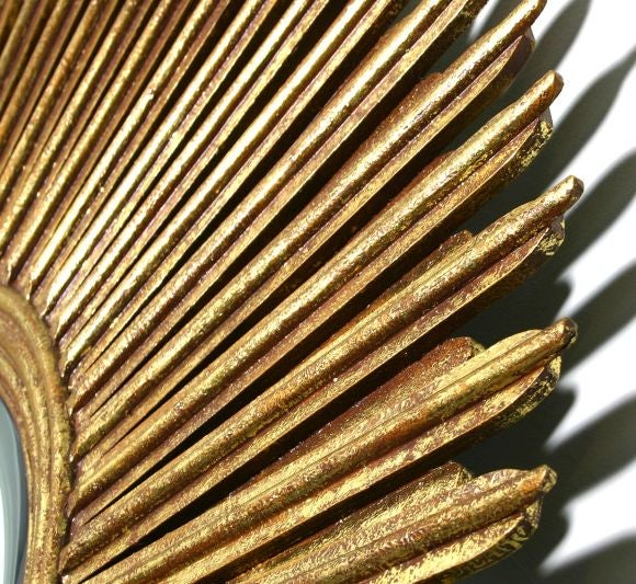 Late 20th Century Dramatic and Very Large Sunburst Mirror