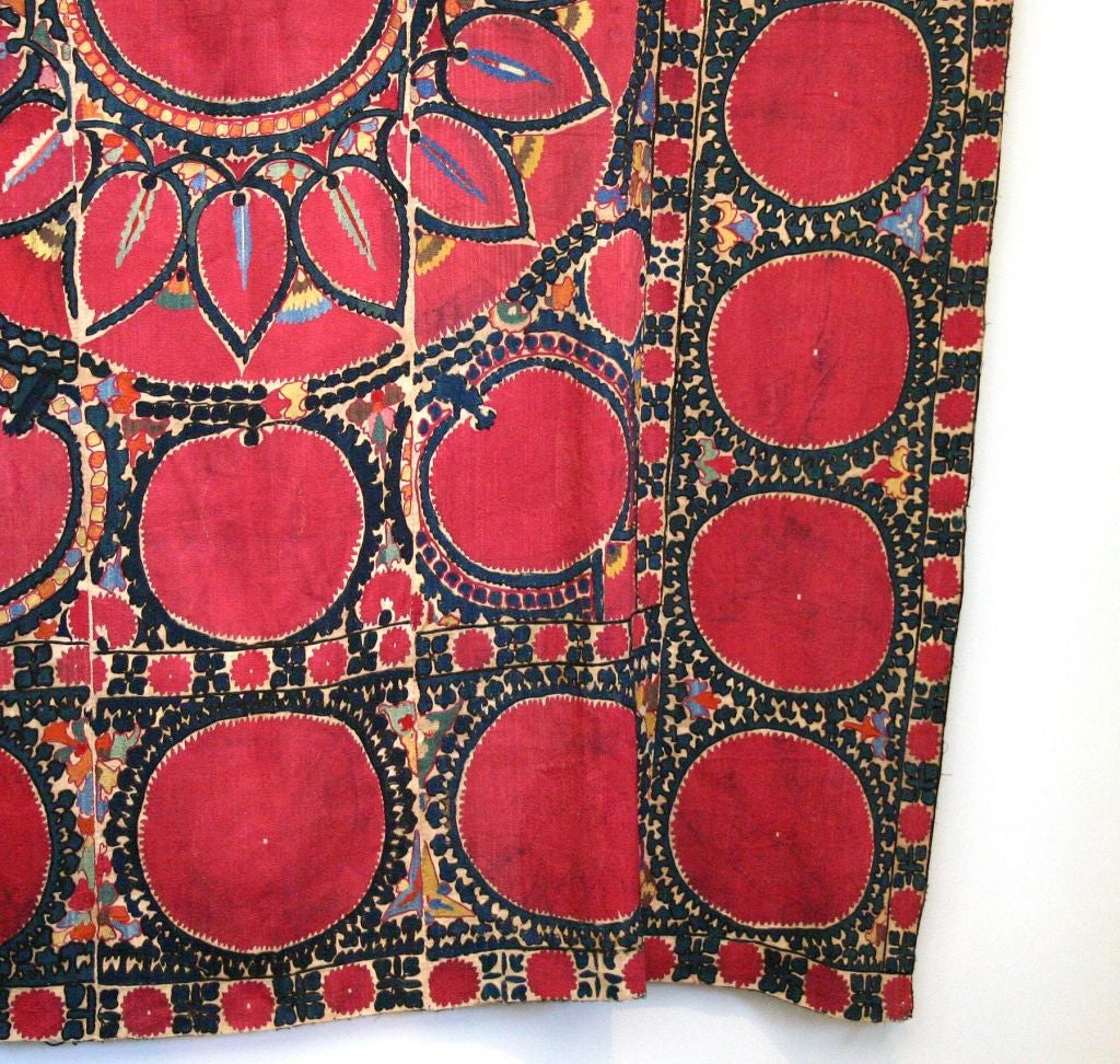 This is a fabulous bold and graphic antique Suzani.