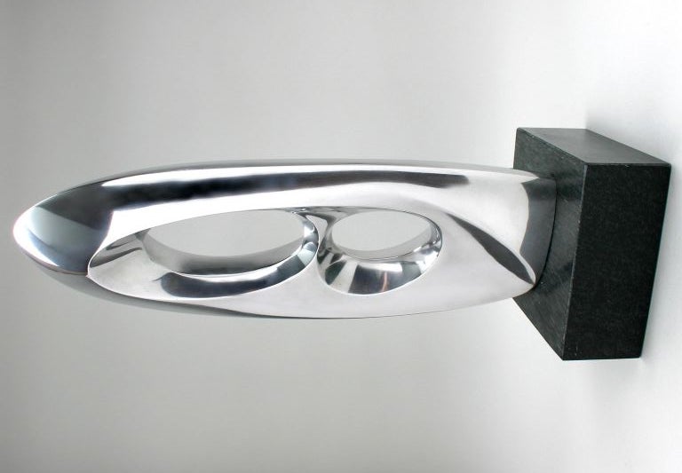 American Large Modernist Aluminum Sculpture by Michael Barkin