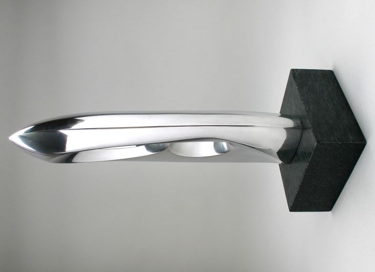Late 20th Century Large Modernist Aluminum Sculpture by Michael Barkin