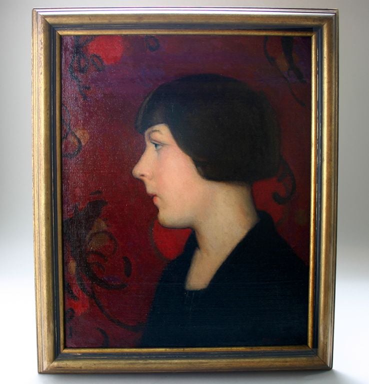 Art Deco Frank Harmon Meyers Portrait of a Woman