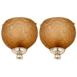 Pair of Art Deco Glass Sconces Pair of Art Deco Glass Sconces