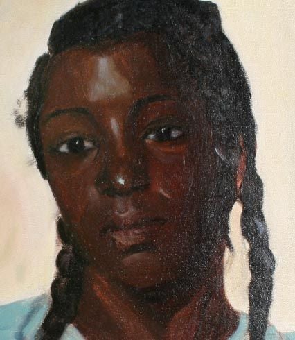 Beautifully Painted Portrait of a Girl signed M.R. Elliott '36