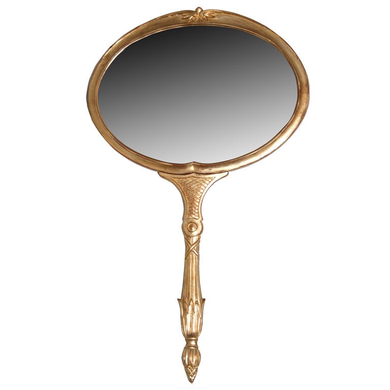 Palladio Oversized Gilt Wall Mirror in the shape of a Vanity Mirror For Sale