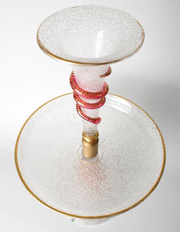 Early Baccarat Epergne Centerpiece with Serpent Motif 1