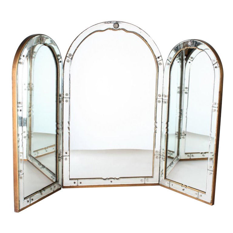 Outstanding Art Deco Venetian Vanity Mirror