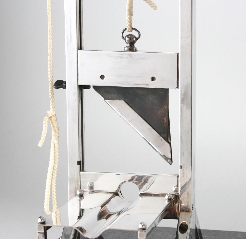 Victorian Silver Plated Guillotine Cigar Cutter 1