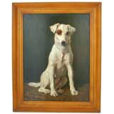 Vintage Painting of a Jack Russell Terrier by  Otto Bache