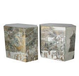 Pair of Hexagonal Side Tables by P&K LaVerne