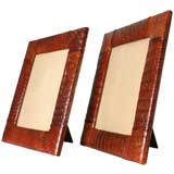 Large Matched Pair of 1930's Cuban Alligator Frames