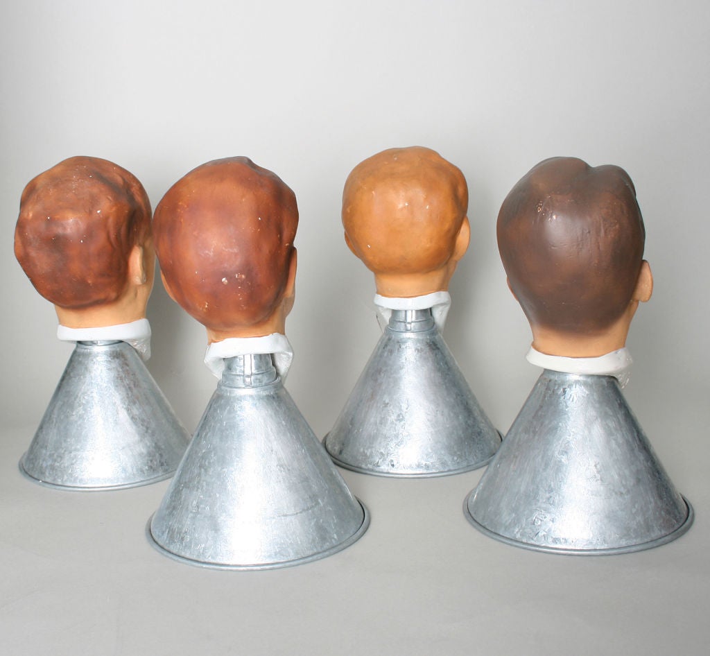 20th Century Collection of 4 Mannequin Heads