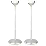 Pair of Elegant, Modernist  Sterling Candlesticks