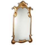 1940's Art Nouveau Style Carved Gilt Mirror