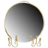 Art Moderne Mirror with attached Candle Sconces