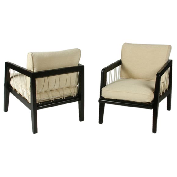 Pair of Edward Wormley lounge chairs