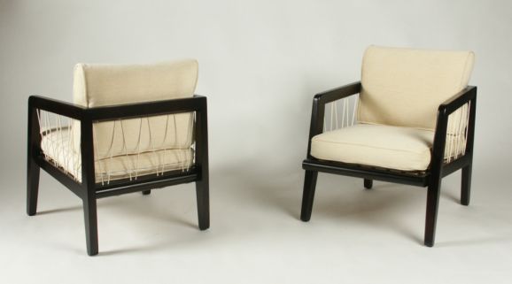 American Pair of Edward Wormley lounge chairs