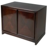 1940's mahogany cabinet with diamond veneer pattern