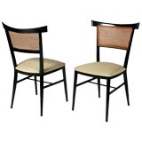 Set of 8 Paul McCobb dining side chairs with cane backs