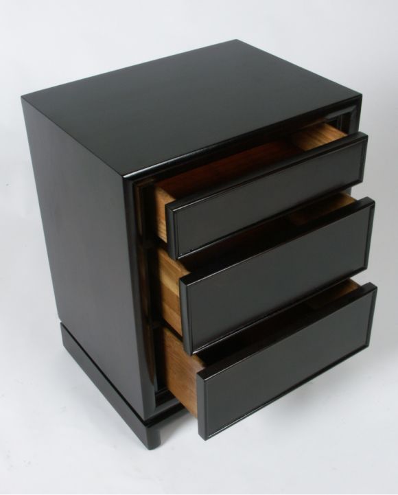 Pair of 1940's Dark Mahogany Nightstands