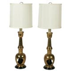 Pair of Brass Table Lamps, circa 1960s 8