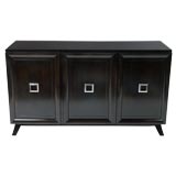 1940's Mahogany sideboard with nickel open square hardware