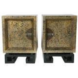 Pair of 1940's Nightstands Attributed to  James Mont