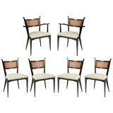 Set of 6 Swedish dining chairs designed by Edmund Spence