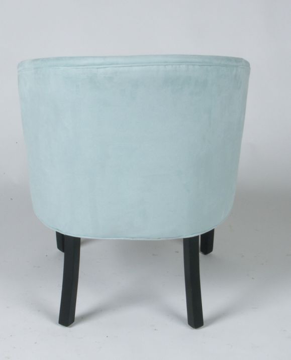 Pair of 1940's upholstered curved back chairs