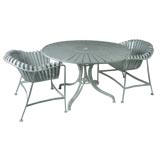 Micentury iron patio set, table and 4 chairs