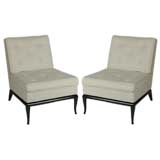 Pair of T.H. Robsjohn Gibbings For Widdicomb slipper chairs