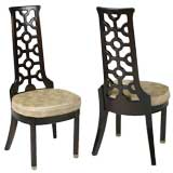 Set of 8 High back  Hollywood Regency Dining chairs