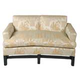 James Mont style curved love seat