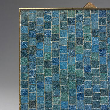 Edward Wormley for Dunbar table  w/ Murano glass tiles
