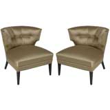 Pair of Billy Haines style slipper chairs