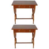 Pair of VIntage Baker Nightstands in French Consulate Style