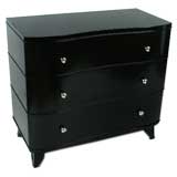 John Stuart 1940's serpentine chest with nickel hardware