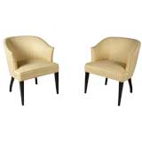 Pair of 1940's Edward Wormley for Dunbar occasional chairs
