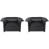 Pair of Large Scale Dunbar club chairs from the 1970
s