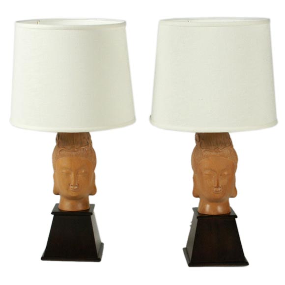 Pair of Asian Modern Table Lamps