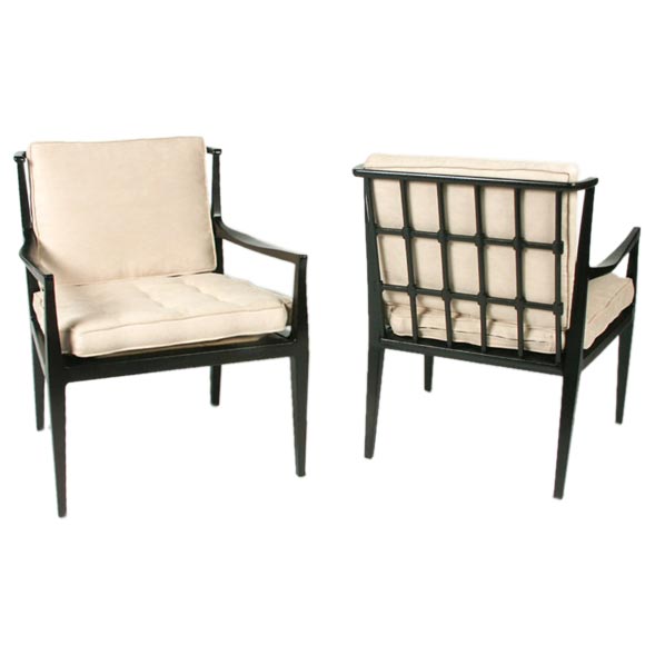 Pair of Winsor White for Baker Lounge chairs