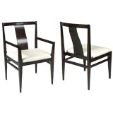 Set of 8  Elegant 1950s mahogany dining chairs