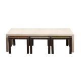 ARGENTINA TABLE WITH 3 SMALLER NESTING TABLES