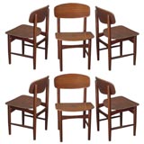 SET OF 6 DINING CHAIRS BY BORGE MOGENSEN