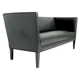 LEATHER LOVESEAT BY GRETE JALK