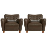 PAIR OF EASY CHAIRS BY AJ IVERSEN