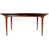 DANISH ROSEWOOD DINING TABLE WITH DUTCH LEAVES